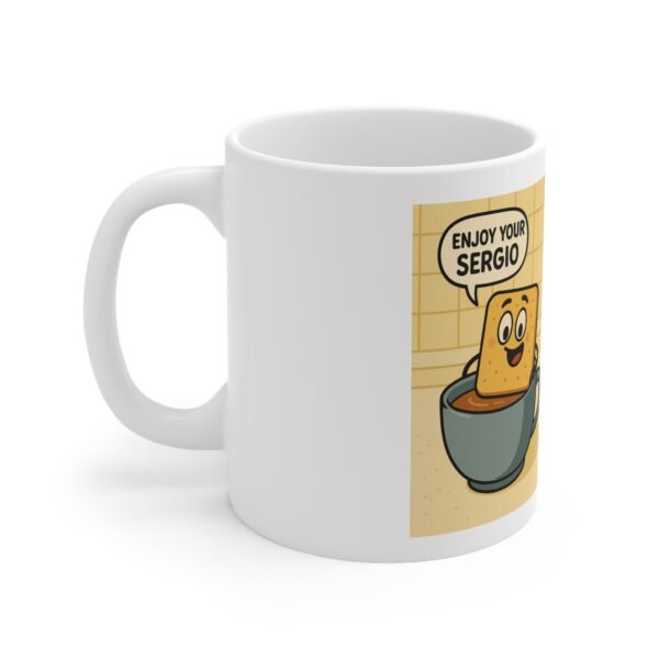 Footy Slang Enjoy Your Sergio Mug, Cheerful Kitchen Gift, Tea/Coffee Lover Accessory, Quirky Breakfast Table - Image 2