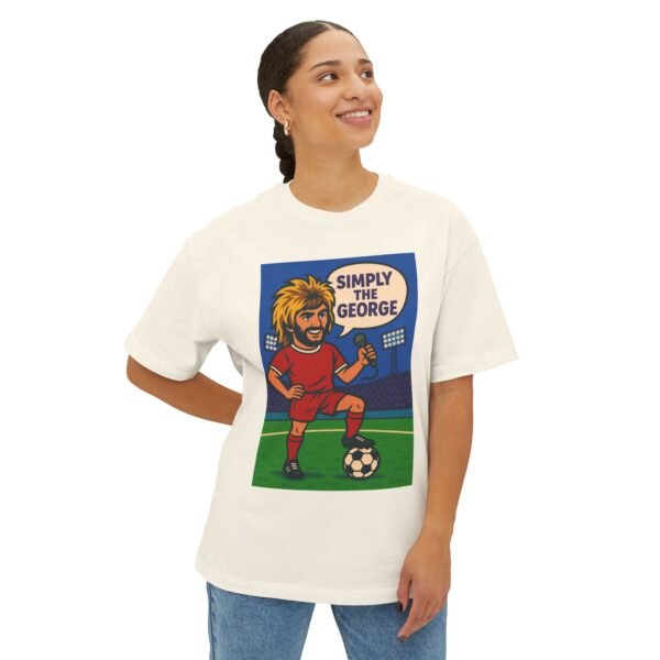 "Simply the George" Unisex Oversized Boxy Tee - Fun Soccer Graphic T-Shirt - Image 15