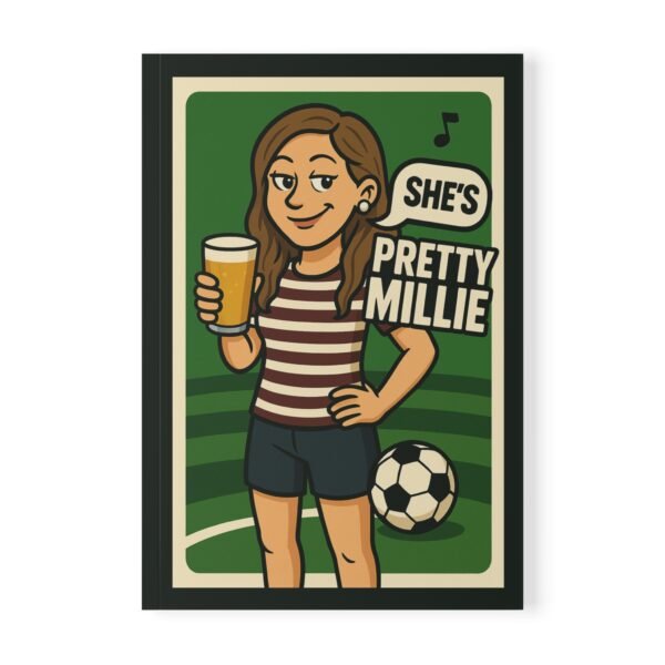 Footy Slang Themed Notebook, She's Pretty Bright A5 Soccer Journal, Sports Gift, Football Notepad, Fun School Supplies, Gift for Players, - Image 2