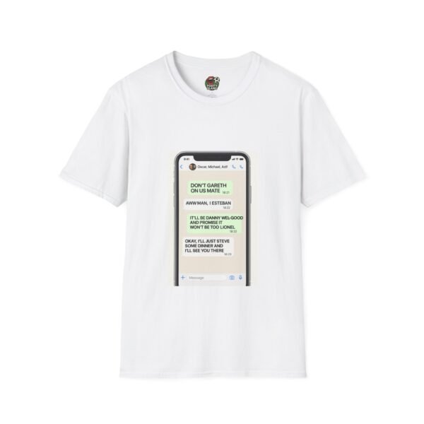 Football Slang Group Chat Tee - Fun Quote T-Shirt, Gift for Friends, Unisex Graphic Tee, Humour Apparel, Everyday Style - Image 5