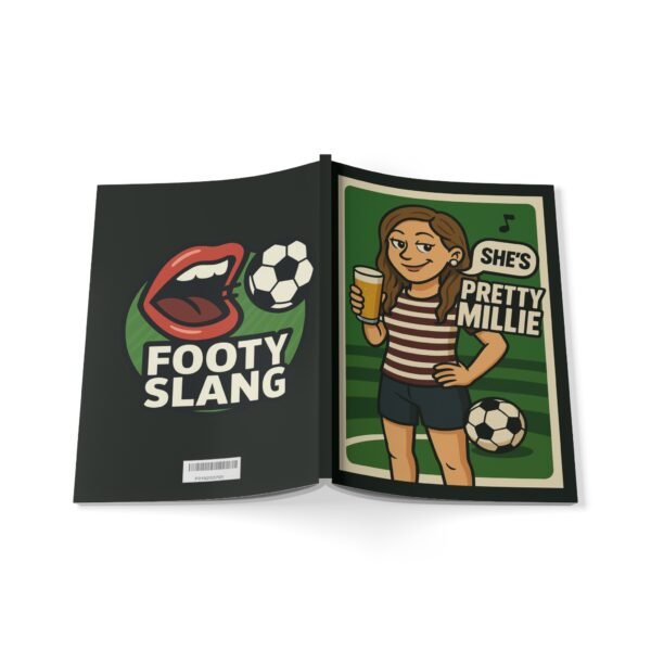 Footy Slang Themed Notebook, She's Pretty Bright A5 Soccer Journal, Sports Gift, Football Notepad, Fun School Supplies, Gift for Players, - Image 4